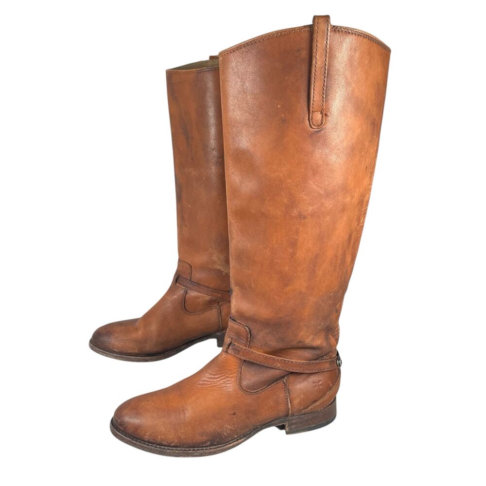 FRYE Womens 6.5 Riding Harness Lindsay Tall Leather Boots
